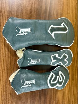 New Links & Kings Leather Headcover Set – Driver, 3W & Hybrid