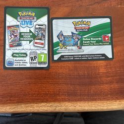 Pokémon Card Online Rewards Cards