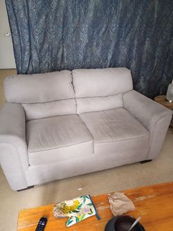 Couch light grey nice fabric
