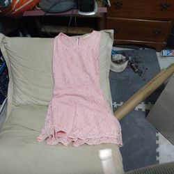 Tea N Rose Pink Lace Dress