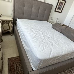 Posturpedic Queen Mattress, Headboard & Bed Frame 