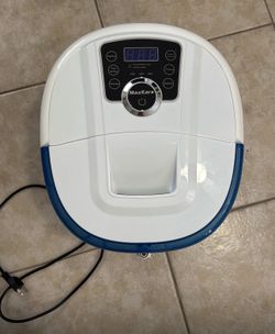 MaxKare Foot Spa Bath Massager with 4 Motorized Rollers, Heat, Bubbles & Vibration, Digital Temperature