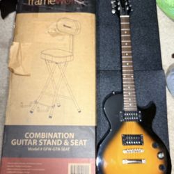 Epiphone Les Paul Model Special II Vintage Sunburst 6-String Electric Guitar W/Guitar Stand & Seat