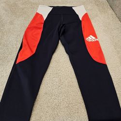Adidas red white and blue leggings