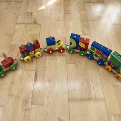 🚂 Wooden Toy Train Set