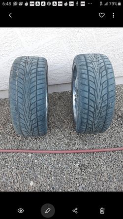 Vendo 2 rines y 2 llantas 5 oyos universales 245x35x 20 $ 80