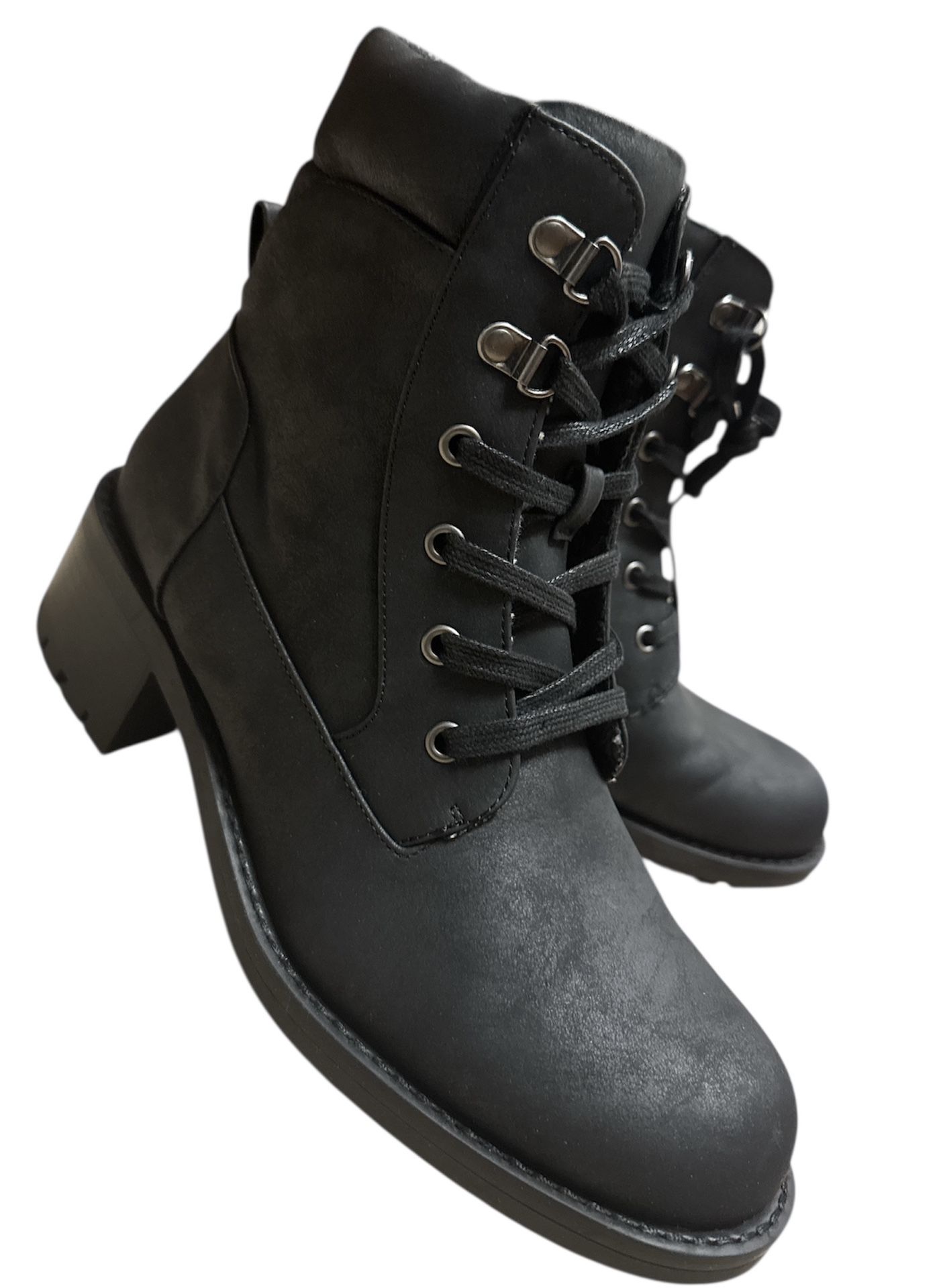 Combat Boot Black Mila Bullboxer chunky Silhouette Lace up Women’s Size 9