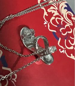 14k white gold pendant