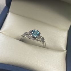 14k White Gold Engagement Ring 