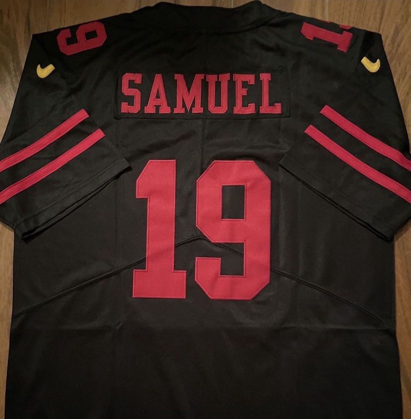 49ers Deebo Samuel Jersey Black Red Mens black Shade Medium Large XL