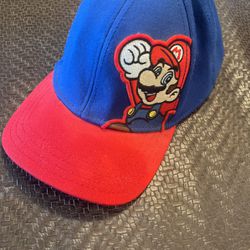 2010 Super Mario Cap/Hat Blue Red Stretch Fit Back  - Nintendo