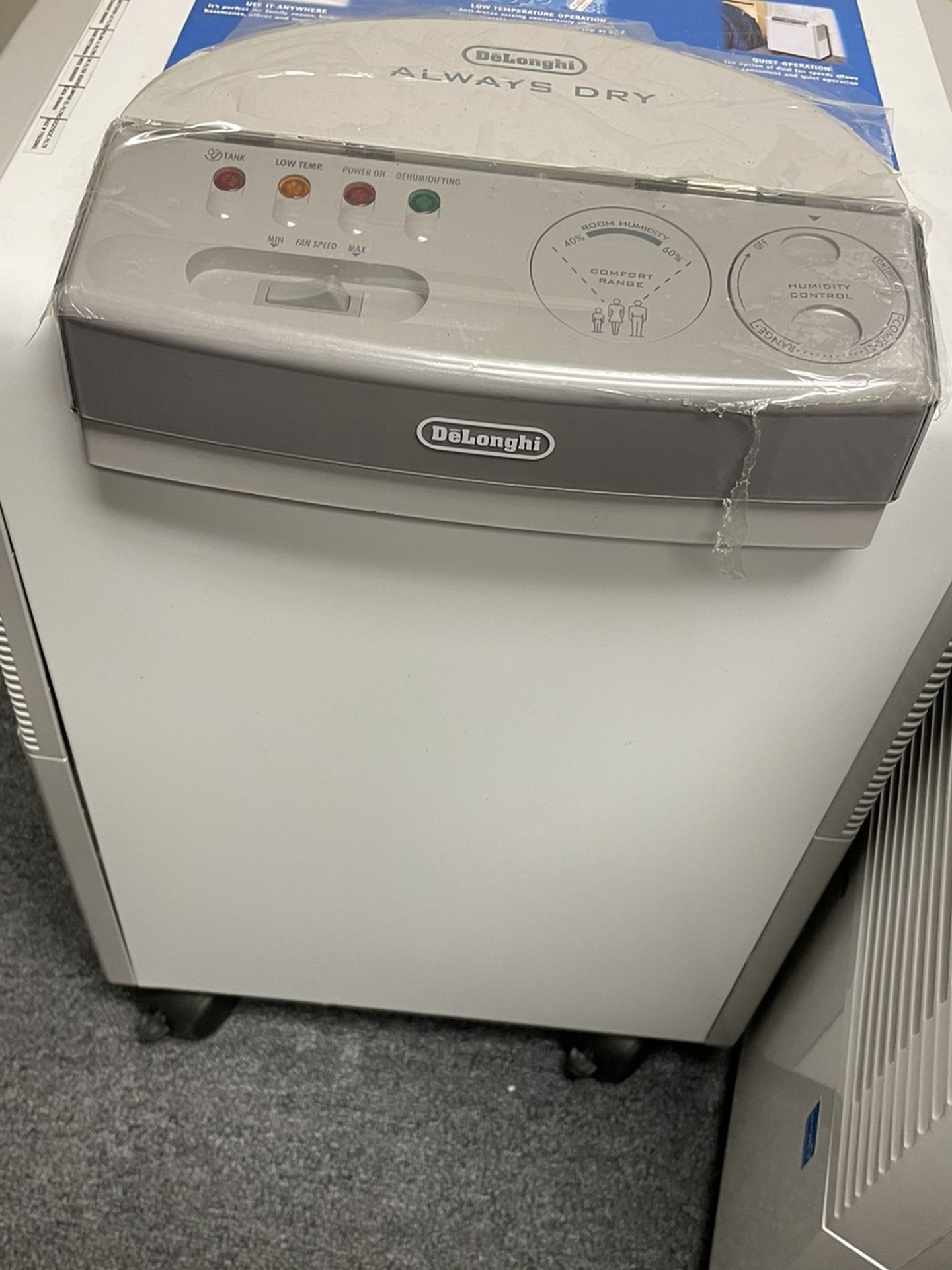 New DeLonghi 40 Pint Dehumidifier Always Dry