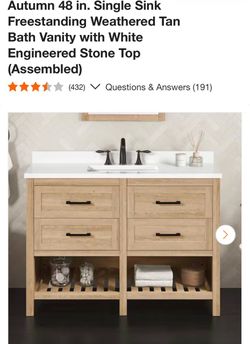 Bathroom vanity 48”
