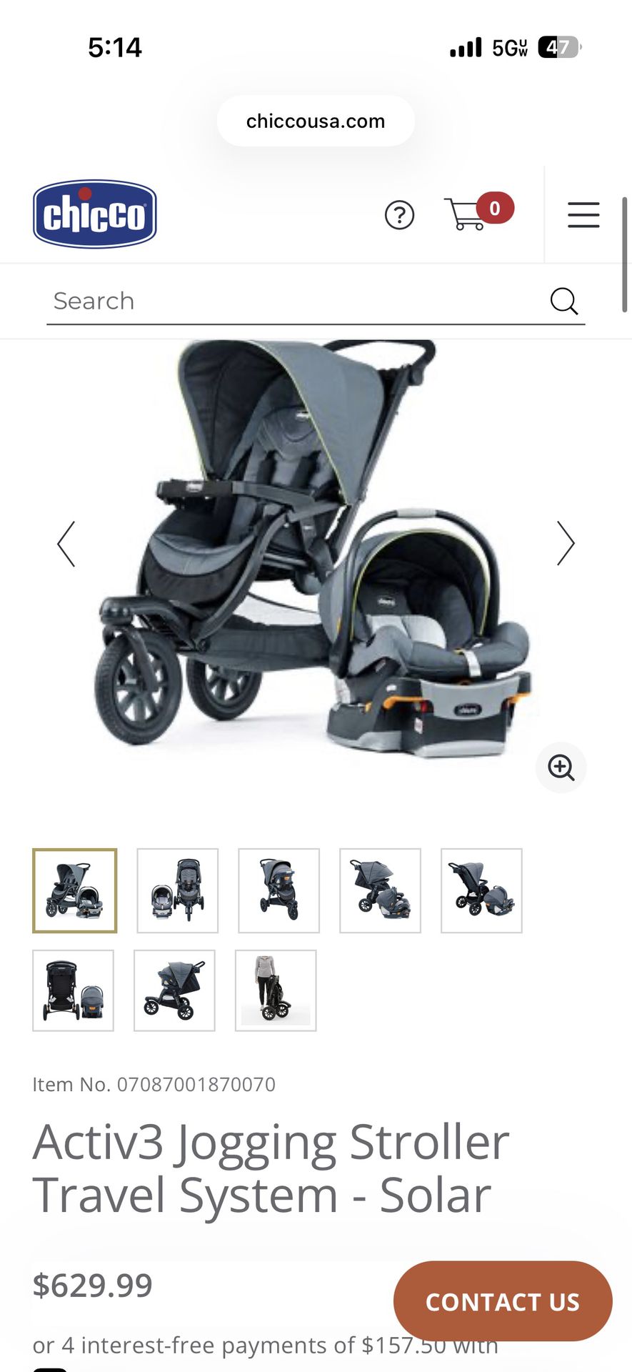 Running Stroller and car seat brand new!!