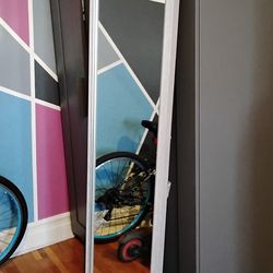 Gray rustic full size mirror