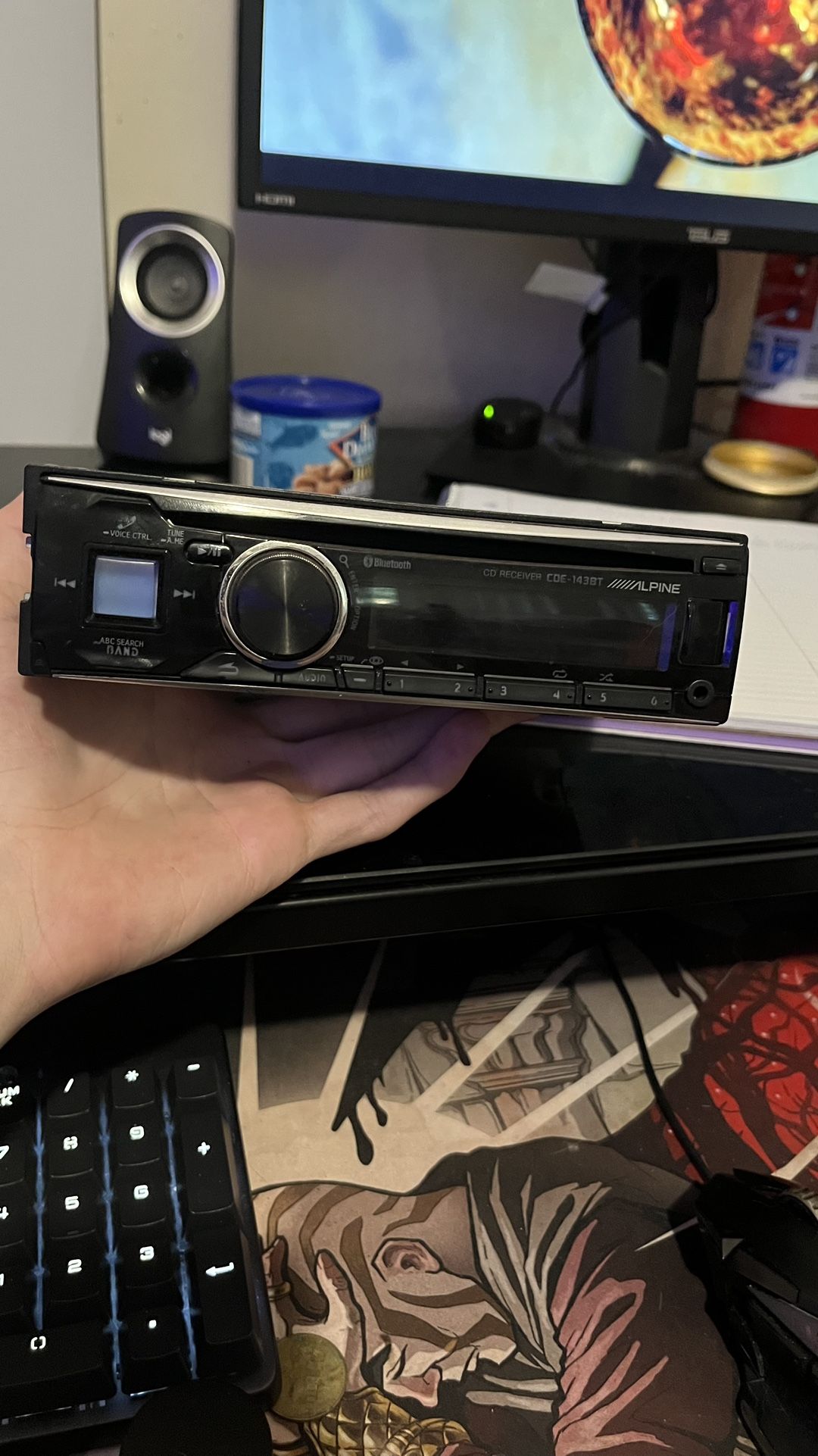 Alpine Single Din Radio Bluetooth