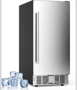Electactic 15 Inch Outdoor Beverage Refrigerator, Undercounter Beverage Cooler with Stainless Steel Door, Built-in & Freestanding Drink Fridge