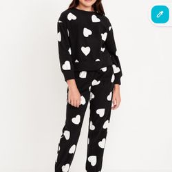 OLD NAVY-Printed Microfleece Pajama Jogger Set For Girls