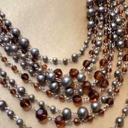 Multistrand Rhinestone Necklace