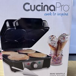 Cucina Pro - Mini Waffle Ice Cream Cone Maker