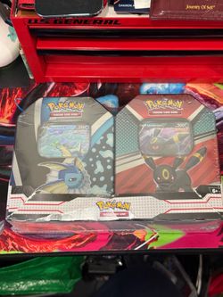 Pokemon umbreon vaporeon v tin 2 pack