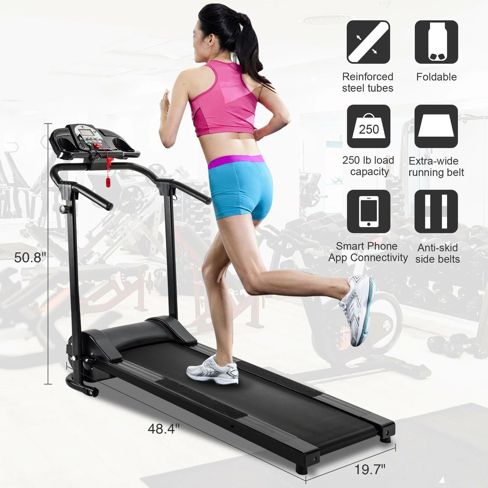 Title: Folding Treadmill Electric Motorized Power Running Jogging Fitness Machine (FINANCE AVAILABLE) Description: SECURE STEEL CONSTRUCTION - Ultra-