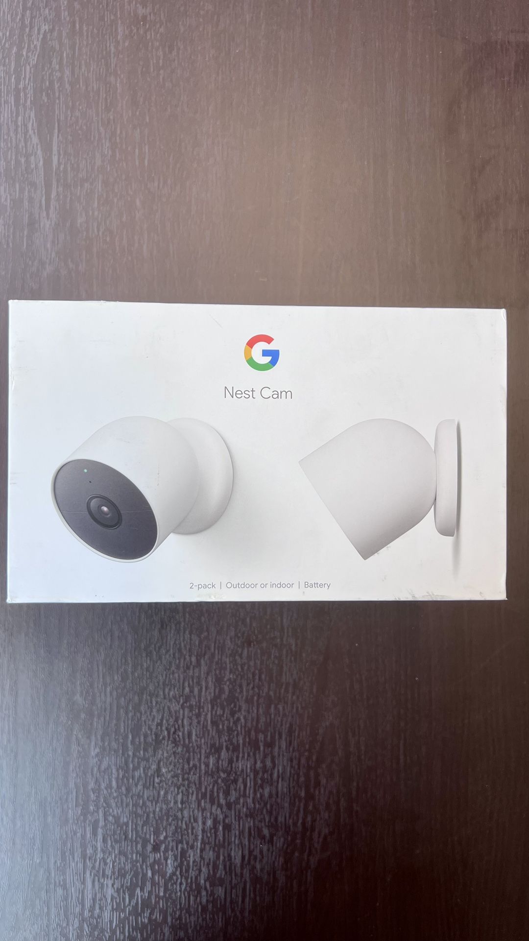 Brand New SEALED Google Nest Cam (Battery) - Smart Security Camera - 2 Pack
