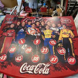 Metal Picture Of Old Nascar Drivers