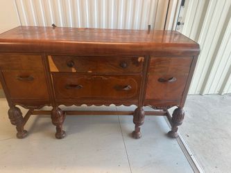 63” VINTAGE BUFFET/SIDEBOARD EXCELLENT FOR RESTORATION  SEE PICS