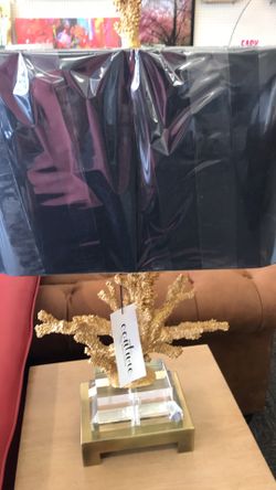 Gold coral design table lamp