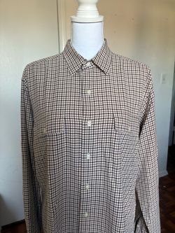 Polo by Ralph Lauren Berford Classic fit brown plaid button down shirt size large