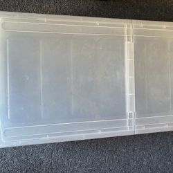 Clear Plastic Storage Bin 