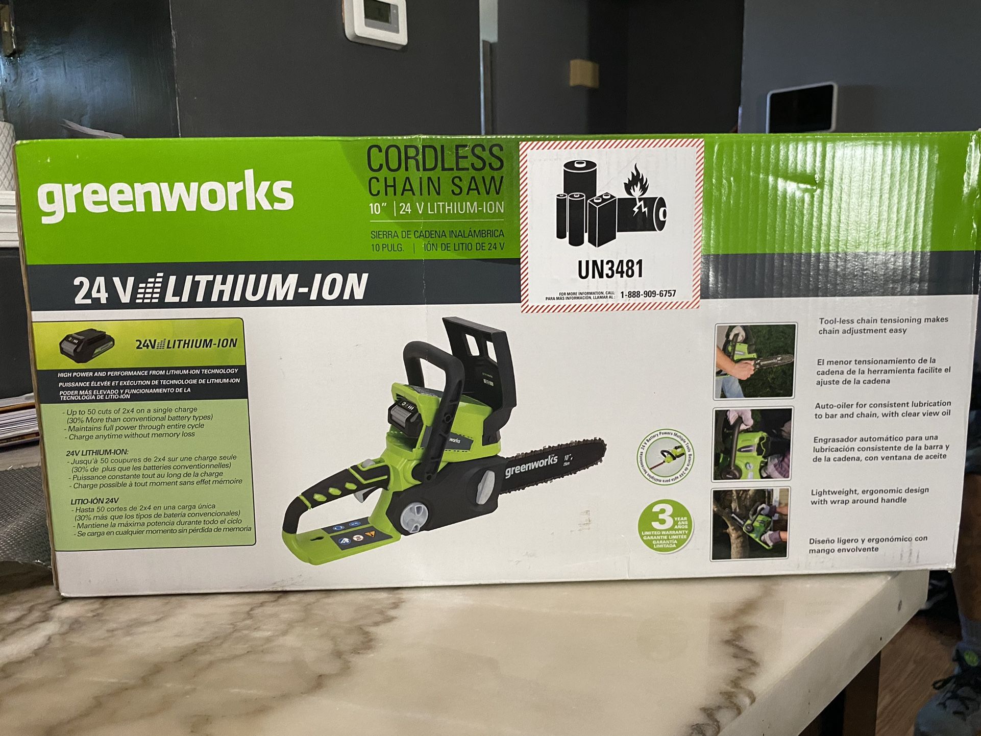 10” Cordless Chainsaw / 24 V Lithium Ion