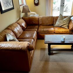 Leather Sofa.  Sectional L Shape.