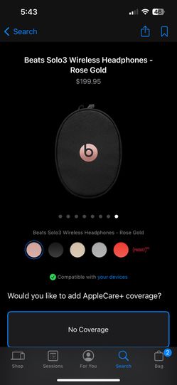 Beats Solo3 Wireless Headphones - Rose Gold