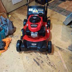 Black Max lawnmower with a Honda GCV160 engine, starts with a single pull, clean and ready to use 