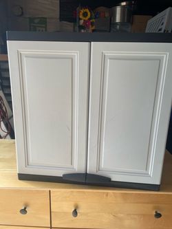 Plastic Storage Cabinet with Double Doors