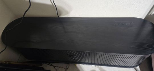 Black Entertainment Center with Built-In Power Outlets and USB Ports