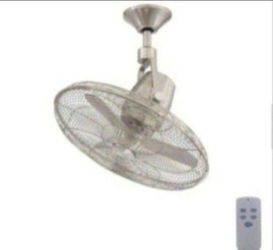 Home Decorators Collection Bentley III 22 in. Indoor/Outdoor Brushed Nickel Oscillating Ceiling Fan with Remote Control