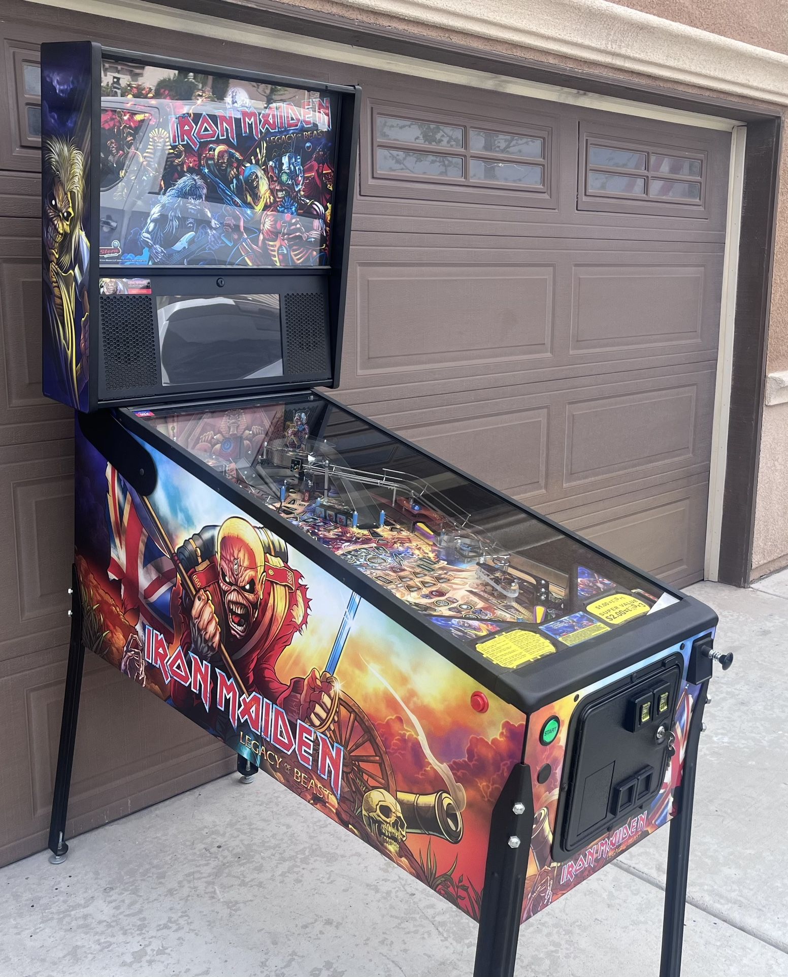 Iron Maiden Legacy Of The Beast Pinball Machine Mint HUO