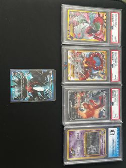 Pokemon TCG Slabs (PSA/CGC Gengar, Charizard + Steam Siege Secret Rares) + Darkrai BW73 Promo