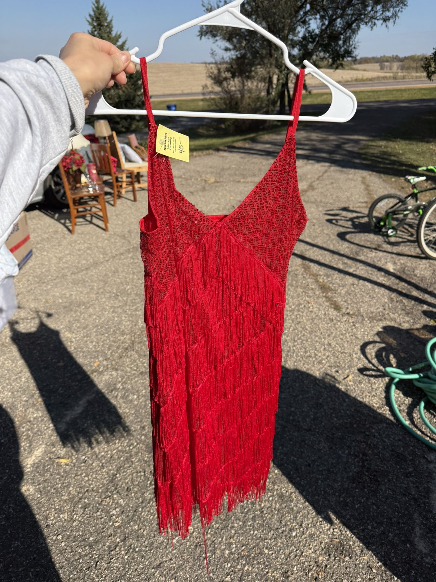 Red Sequin Flapper Dress 