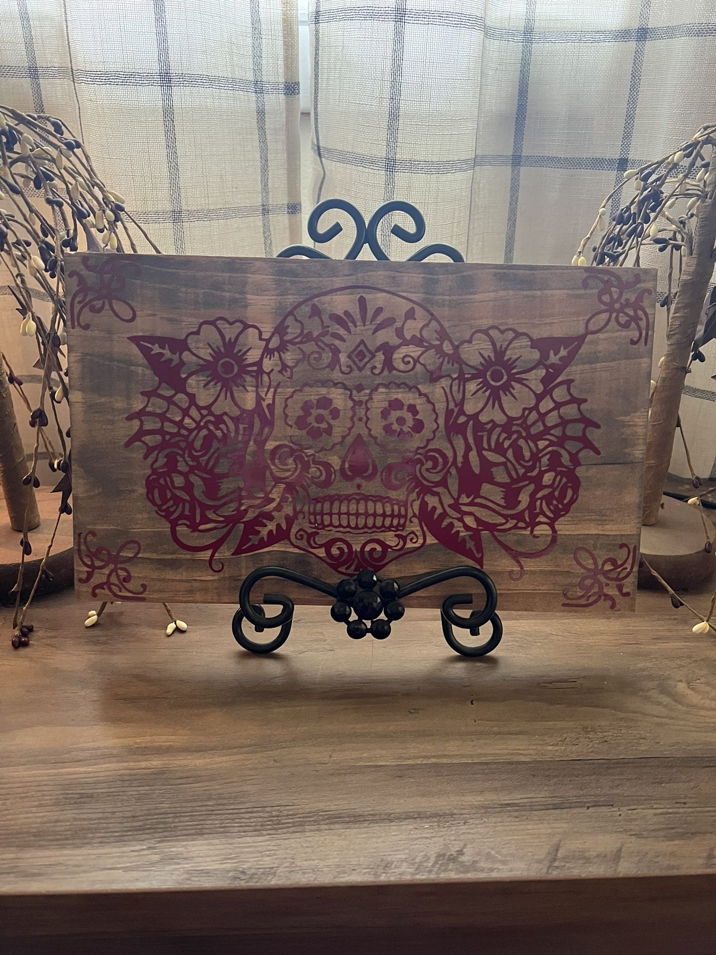 Sugar Skull And Flowers