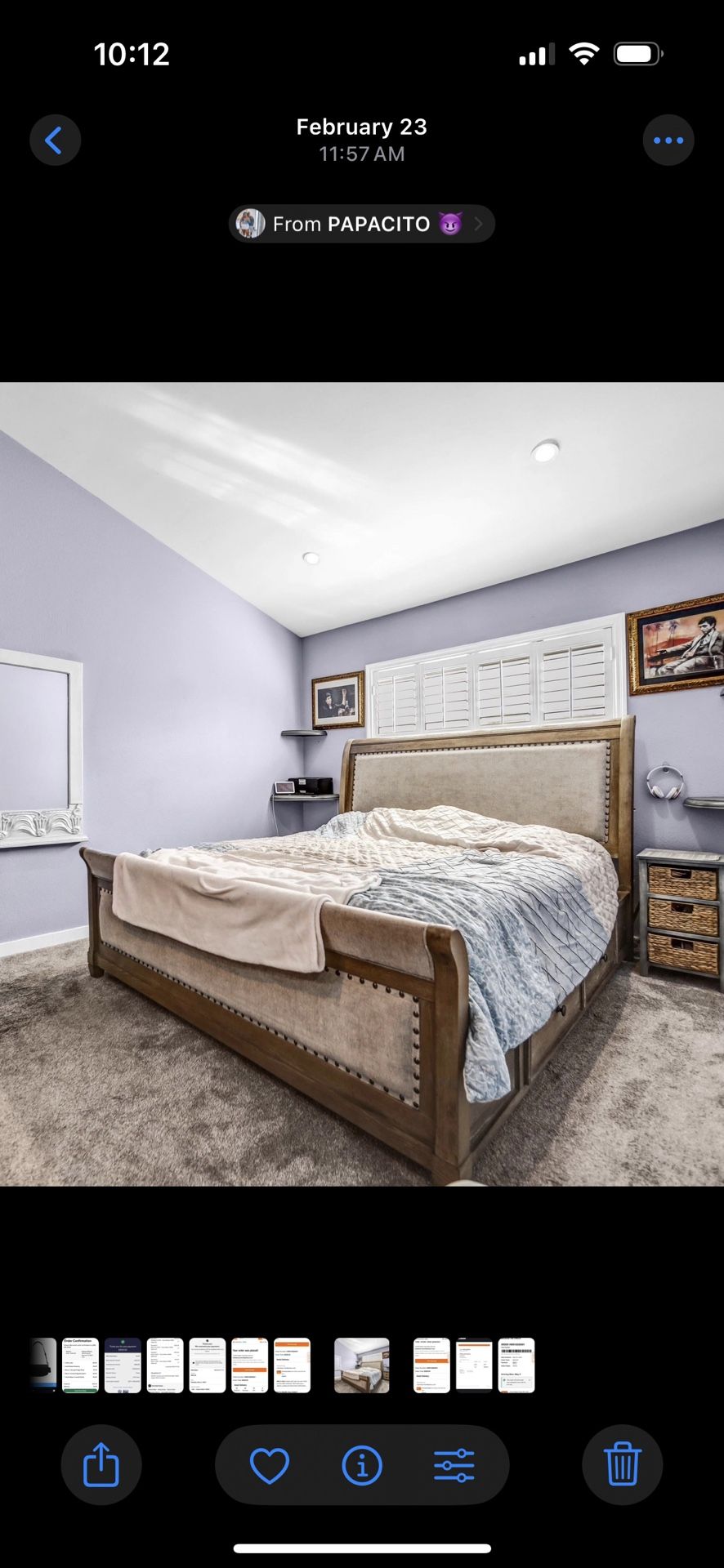 Cali king bed frame w/Storage drawers