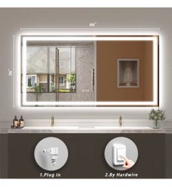 66x36 Bathroom LED Mirror NEW!! Front/back light