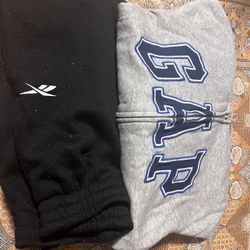 Gap hoodie and rebook sweatpant boys size 6-7