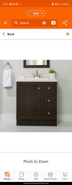 (NEW) Glacier Bay 30in bathroom vanity