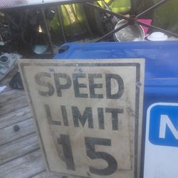 Retired Antique Speed Limit Sign