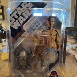 Star Wars Celebration Ralph McQuarrie Droids figures with coin
