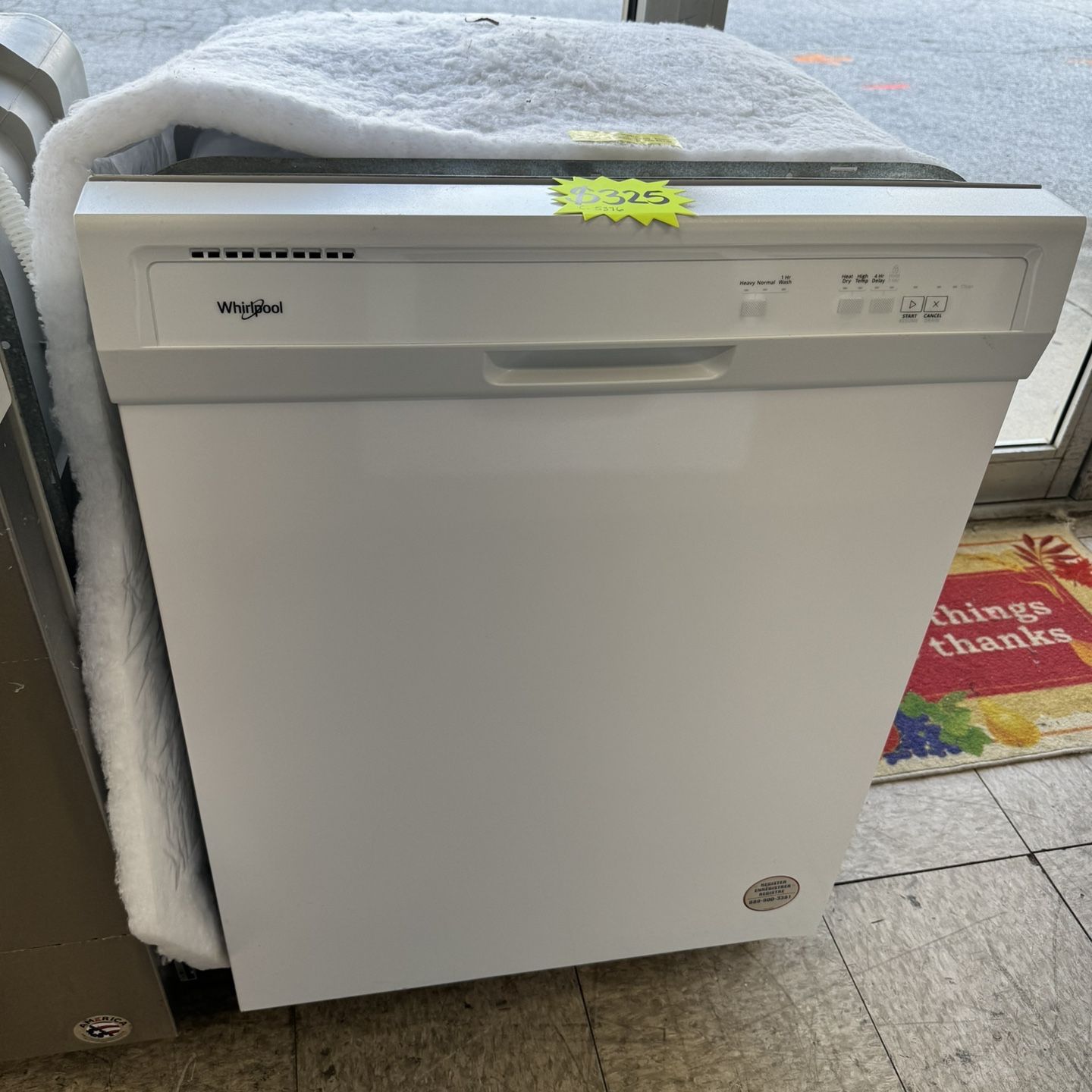 Whirlpool White Dishwasher New